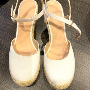 Ladies Stuart Weitzman wedge espadrille sandals